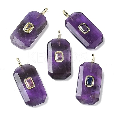 Natural Mixed Stone Faceted Pendants G-F819-02G-1
