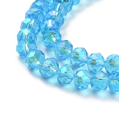 Electroplate Glass Beads Strands EGLA-A034-T6mm-L03-1