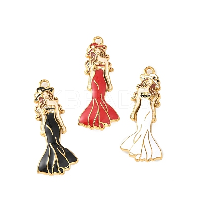 304 Stainless Steel Enamel Pendants STAS-I346-60G-1