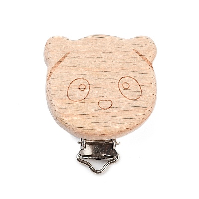 Beech Wood Pacifier Clip AJEW-M015-01C-1