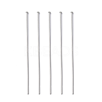 Tarnish Resistant Jewelry Tools and Equipment Decorative Stainless Steel Flat Head Pins X-STAS-E023-0.6x50mm-1