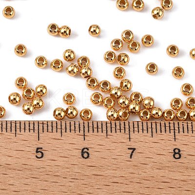 Rack Plating Brass Round Spacer Beads X1-KK-I601-3mm-G-RS-1