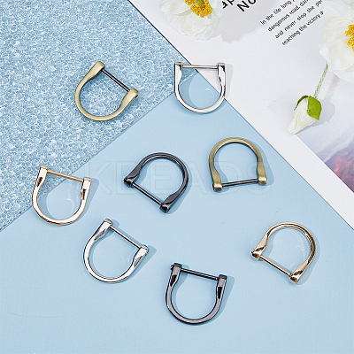 8Pcs 4 Colors Alloy D-Ring Anchor Shackle Clasps FIND-DC0005-59-1