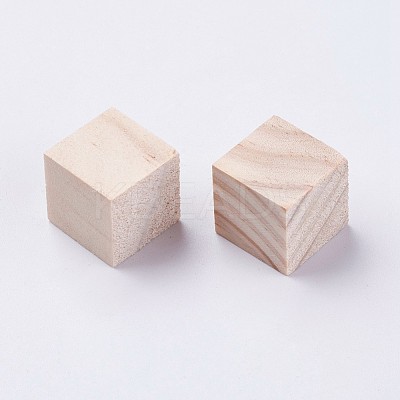 Undyed Wooden Cubes WOOD-F005-19-1