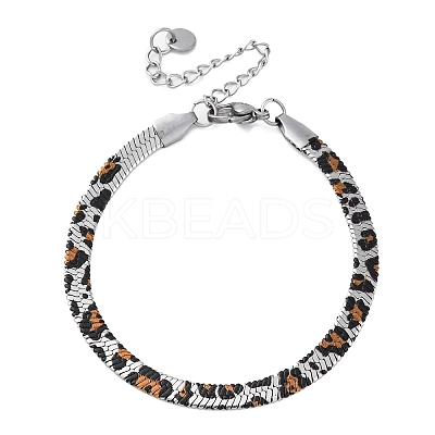 304 Stainless Steel Snake Chain Bracelets for Women BJEW-A034-03P-1