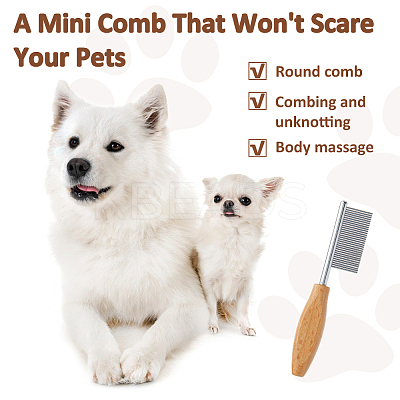3Pcs Stainless Steel Pet Combs AJEW-FH0005-43-1