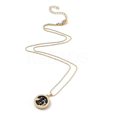 Alloy Rhinestone Pendant Necklaces NJEW-H306-A06-G-1