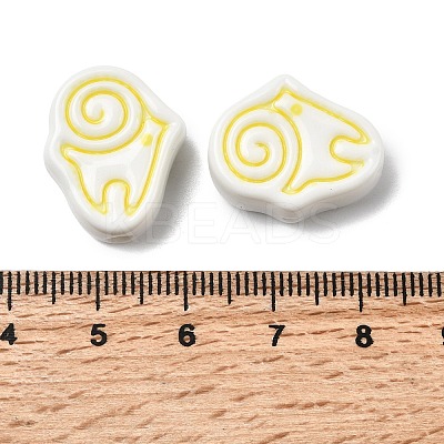 Handmade Porcelain Beads PORC-Z004-01G-1