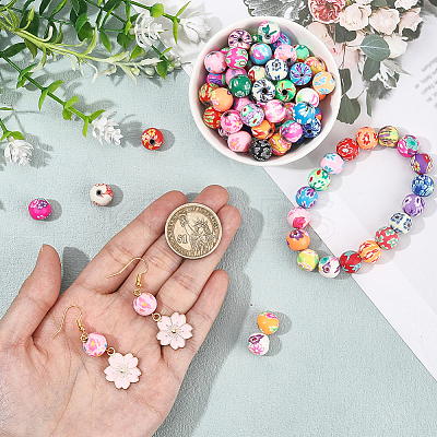 Handmade Polymer Clay Beads CLAY-PA0001-08B-1