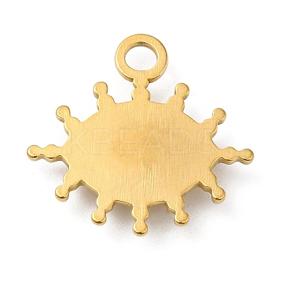 Real 18K Gold Plated 304 Stainless Steel Pendants STAS-A084-19G-02-1