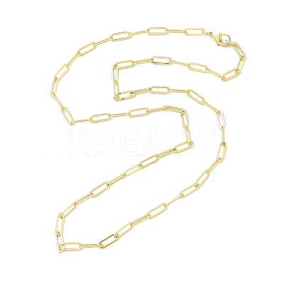 Brass Paperclip Chain Necklaces NJEW-A042-17G-03-1