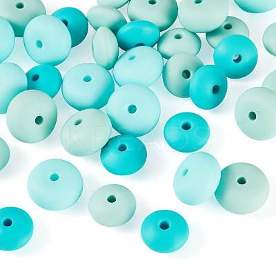 40Pcs 4 Styles Silicone Beads SIL-TADJ0001-07B-1