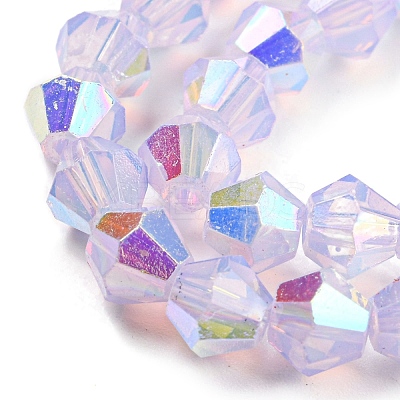 Baking Paint Transparent Glass Beads Strands GLAA-F029-TM6mm-01-1