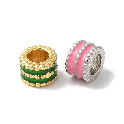 Rack Plating Brass Enamel Beads KK-S375-01-1