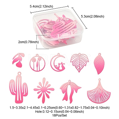 1 Set Spray Painted Alloy Charms FIND-YW0003-11C-1