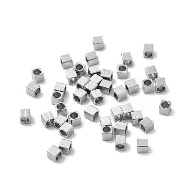 Non-Tarnish 201 Stainless Steel Cube Beads STAS-P319-12P-1