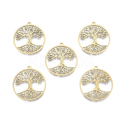 Ion Plating(IP) 201 Stainless Steel Pendant STAS-B027-13G-1