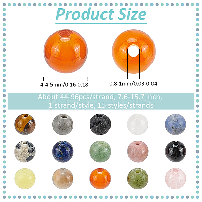 15 Strands 15 Styles Natural Mixed Gemstone Beads Strands G-NB0005-19-1