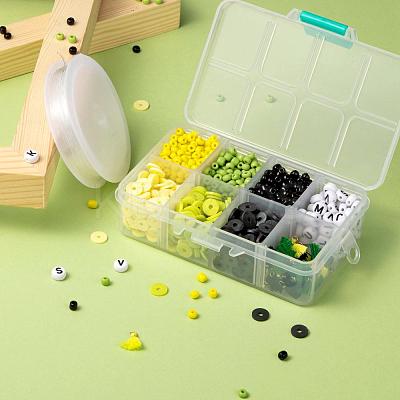 3 Colors 1155Pcs DIY Ghana Jamaican Theme Stretch Bracelets Making Kits DIY-LS0001-22C-1