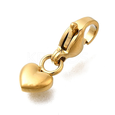 Heart 304 Stainless Steel Pendant Decorations STAS-R159-35G-1