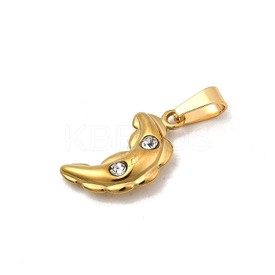 304 Stainless Steel Rhinestone Pendants STAS-Z158-05G-01-1