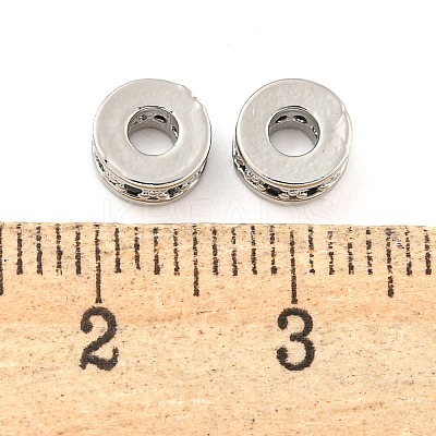 Rack Plating Brass Micro Pave Cubic Zirconia Spacer Beads KK-F089-39B-P03-1