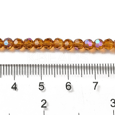 Electroplate Transparent Glass Beads Strands X-EGLA-A035-T4mm-L04-1