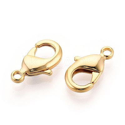 Brass Lobster Claw Clasps KK-YW0004-01C-G-1