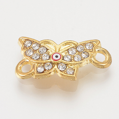 Alloy Rhinestone Links connectors X-ALRI-S170-02G-1
