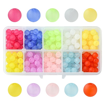 Transparent Acrylic Ball Beads FACR-CJ0001-02-1