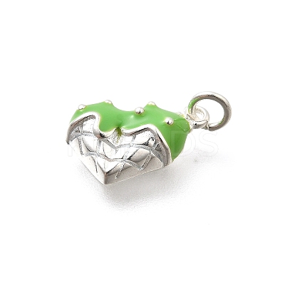 925 Sterling Silver Enamel Heart Ice Cream Charms STER-H116-03S-03-1