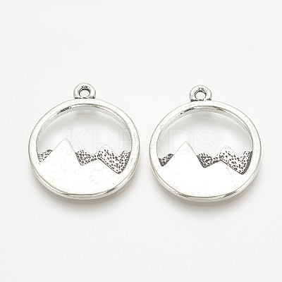 Tibetan Style Alloy Pendants X-TIBE-Q072-22AS-RS-1
