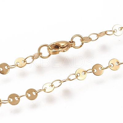 304 Stainless Steel Link Chains Necklaces NJEW-I238-14C-G-1