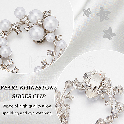 2Pcs Alloy Rhinestone Shoe Decorations FIND-GF0006-57-1