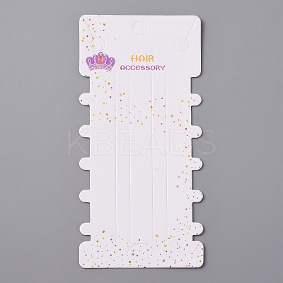 Paper Hair Clip Display Cards CDIS-WH0006-09-1