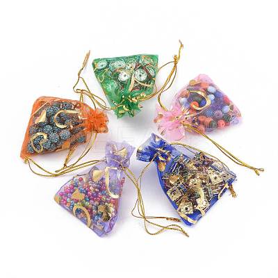 Heart Printed Organza Bags OP-R022-7x9-M-1