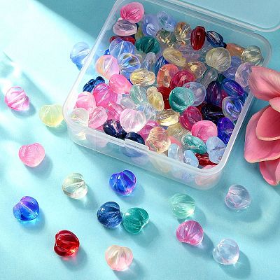 120Pcs 15 Colors Electroplate Transparent Glass Beads GLAA-CJ0001-77-1