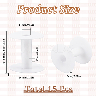 15Pcs Plastic Empty Spools for Wire TOOL-SC0001-56-1