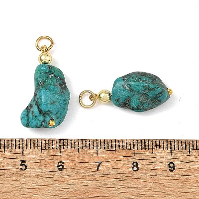 Dyed Natural Magnesite Pendants PALLOY-JF05937-02-1