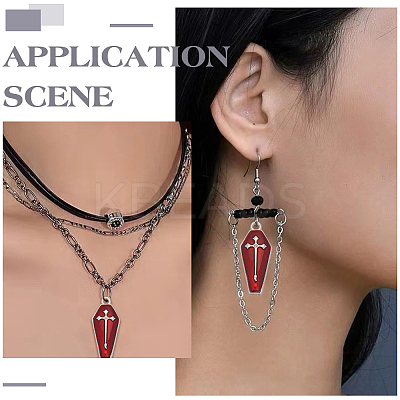 50Pcs Halloween Theme Alloy Enamel Pendants ENAM-ME0001-08-1