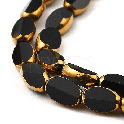 Faceted Transparent Electroplate Glass Beads Strands EGLA-P051-05A-A-1