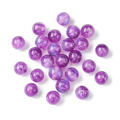 25Pcs Round Imitation Cat Eye Resin Beads RESI-FS0001-65C-1