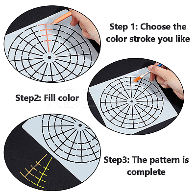 Mandala Style PET Plastic Hollow Out Drawing Painting Stencils Templates DIY-WH20009-11-1