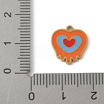 304 Stainless Steel Enamel Charms STAS-P388-19D-G-1