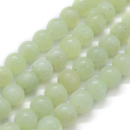 Natural New Jade Beads Strands G-G763-04-6mm-1