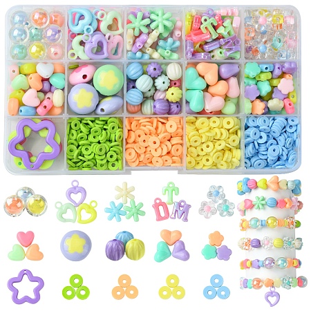 DIY Acrylic & Polymer Clay Beads Jewelry Making Findings Kits DIY-FS0006-86-1