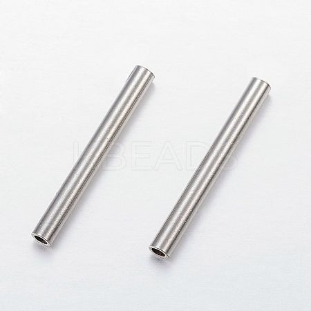 Tarnish Resistant 304 Stainless Steel Tube Beads STAS-P128-06-1