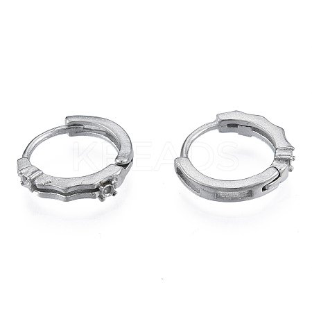 Tarnish Resistant 304 Stainless Steel Hoop Earrings Findings LS-STAS-N092-189-1