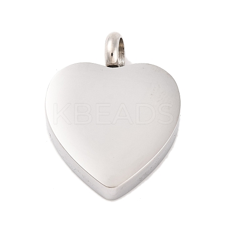 Non-Tarnish 304 Stainless Steel Urn Ashes Pendants BOTT-PW0001-100A-1