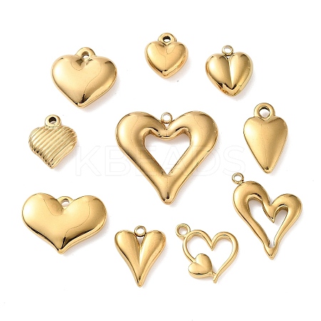 10Pcs 304 Stainless Steel Pendants STAS-P426-01G-1